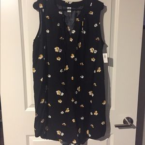 Black Floral Shift Dress